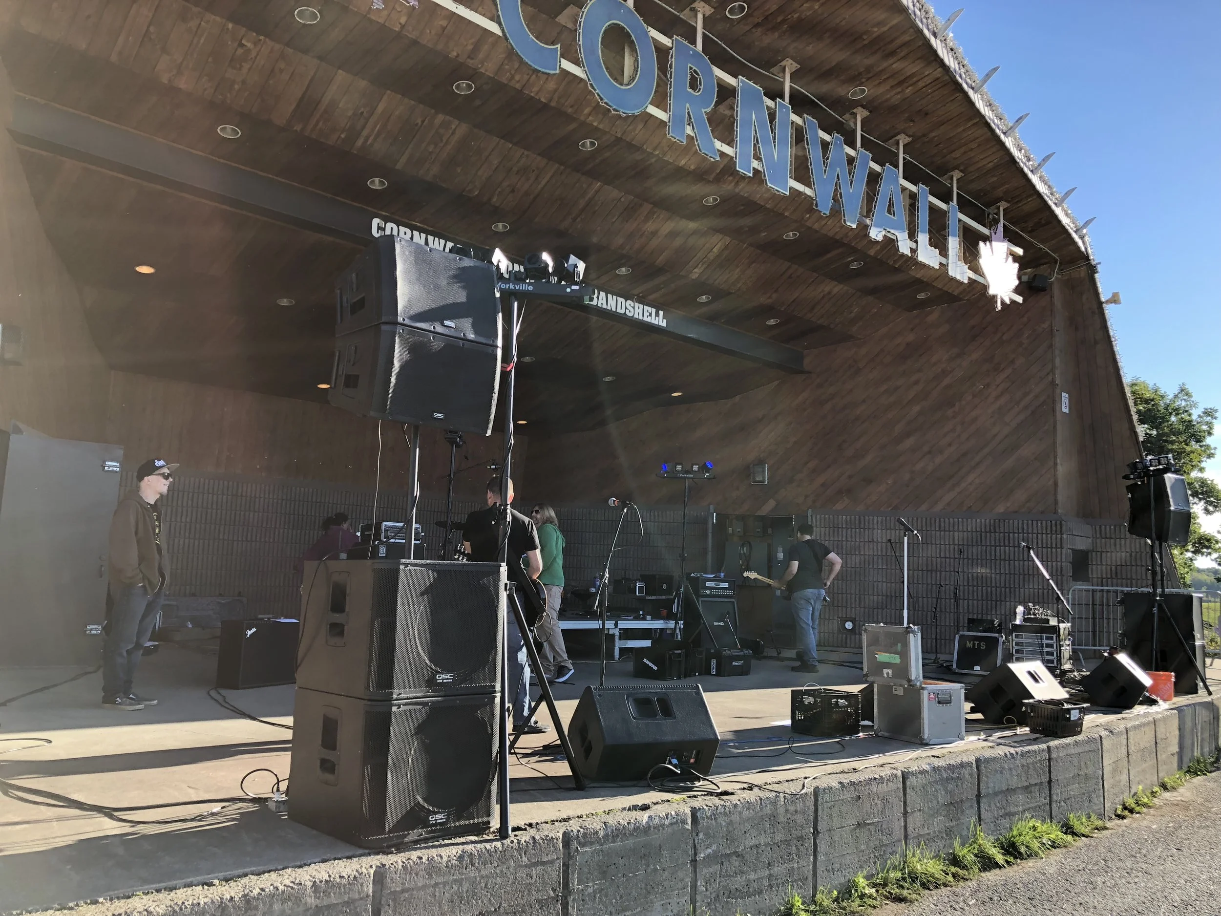 Setting up for Fully Completely Hip, Cornwall