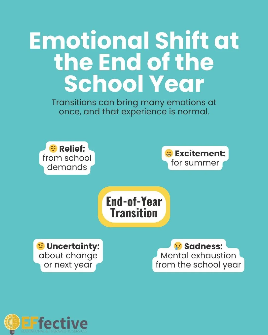 The end of the school year often brings a range of emotions for students. While some may feel relief and excitement as summer approaches, others may experience uncertainty, fatigue, or mixed feelings about changes in routine and upcoming transitions.