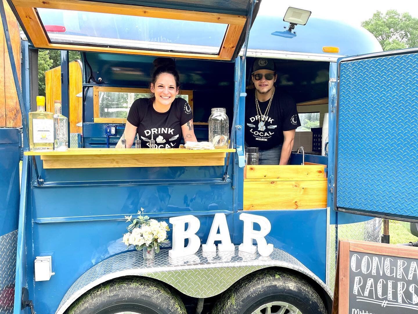 It&rsquo;s a great day for a mountain bike race! We are here with our Two Horse Saloon (cocktail wagon) in Vandalia, Michigan for the annual Iron Shoe Distillery Lawless 50. A huge shout out to @nimbamtb for all of their planning efforts and to all o