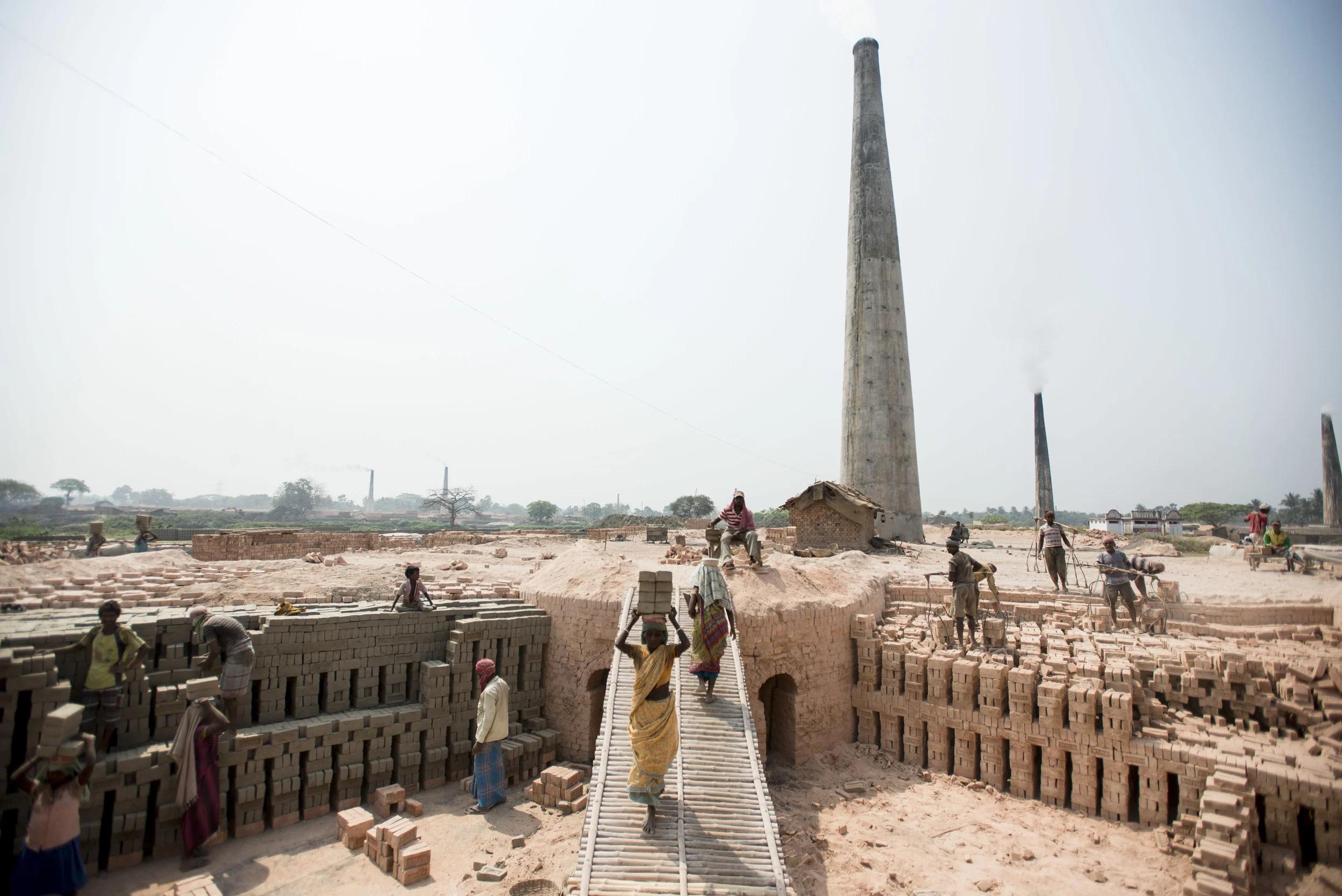 Brick kilns outside Kolkata. India. 2015.