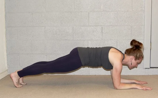 forearm plank crow pose prep