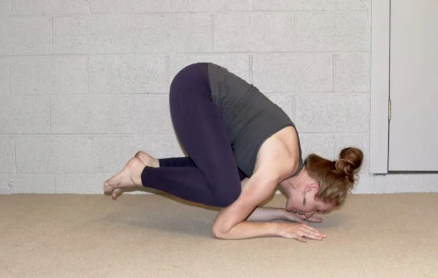 baby crow pose