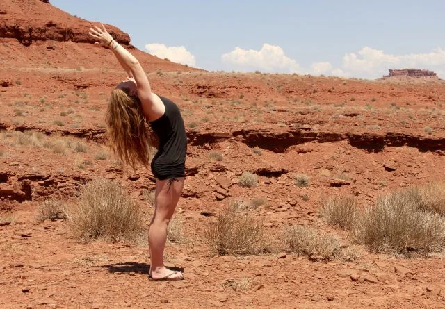 roadside yoga, yoga for travel