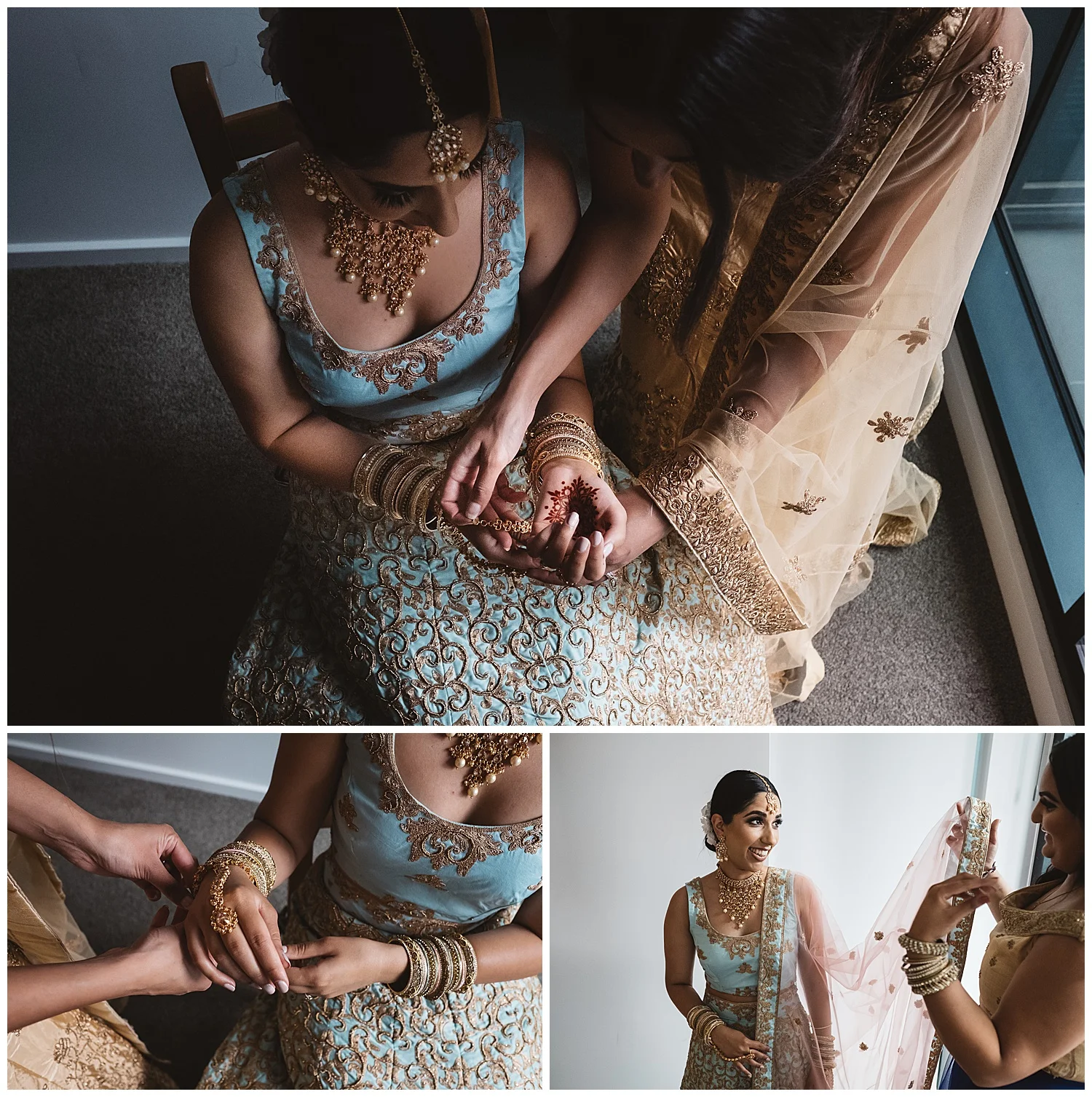 Bride getting ready in melbourne cbd and wedding traditions in North Melbourne