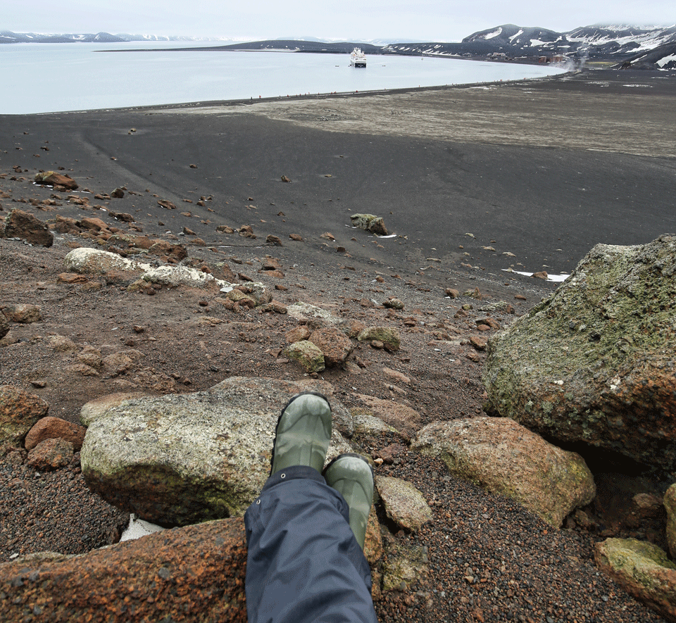 Another day at the office at Whaler’s Bay in the Deception Island caldera.