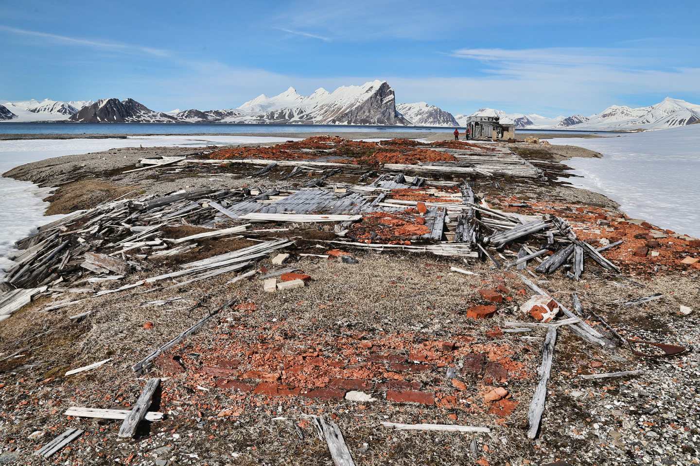 Remains of Swedish-Russian “Arc of the Meridian Project” base from 1899.
