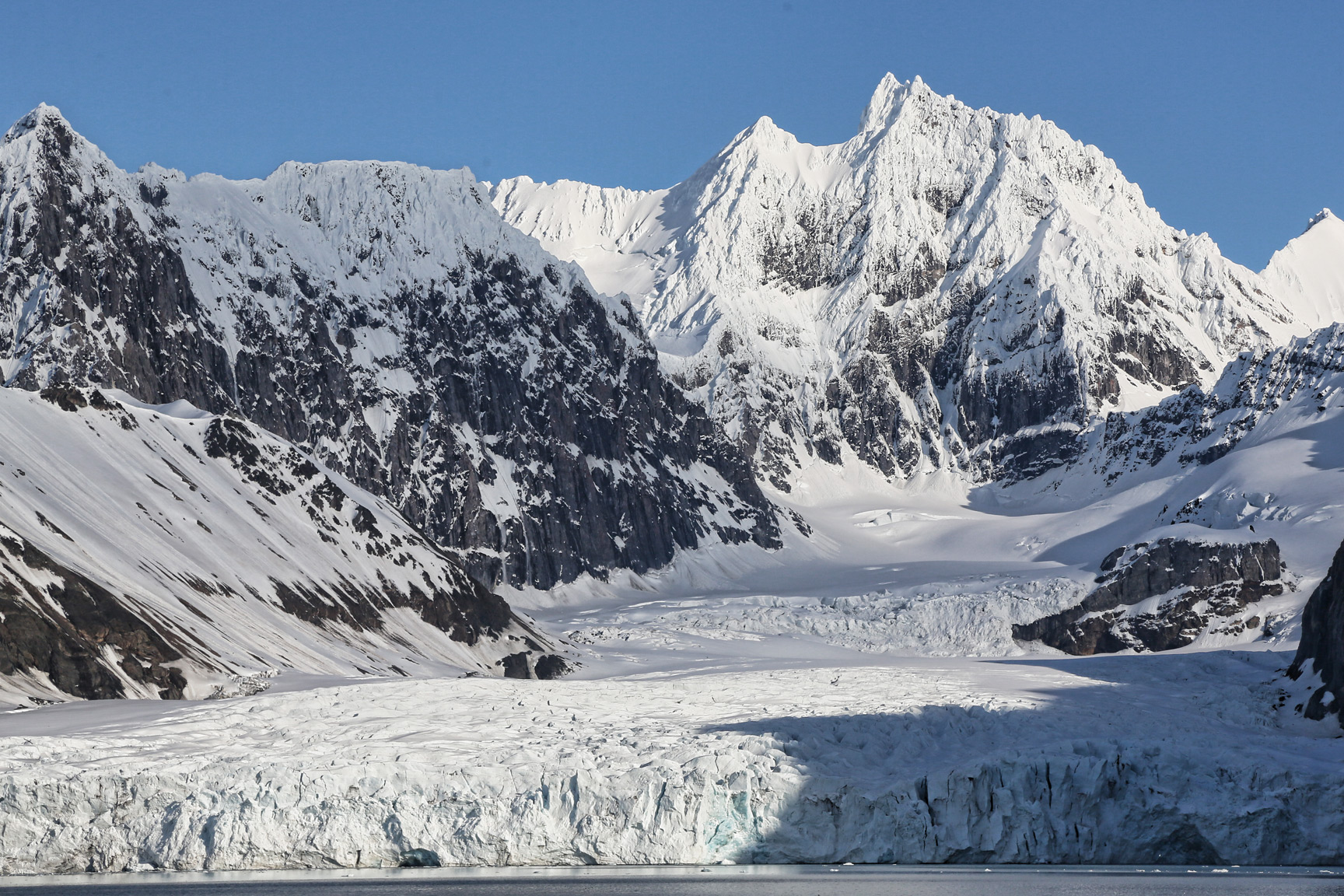 Tidewater glacier in Bellsund.