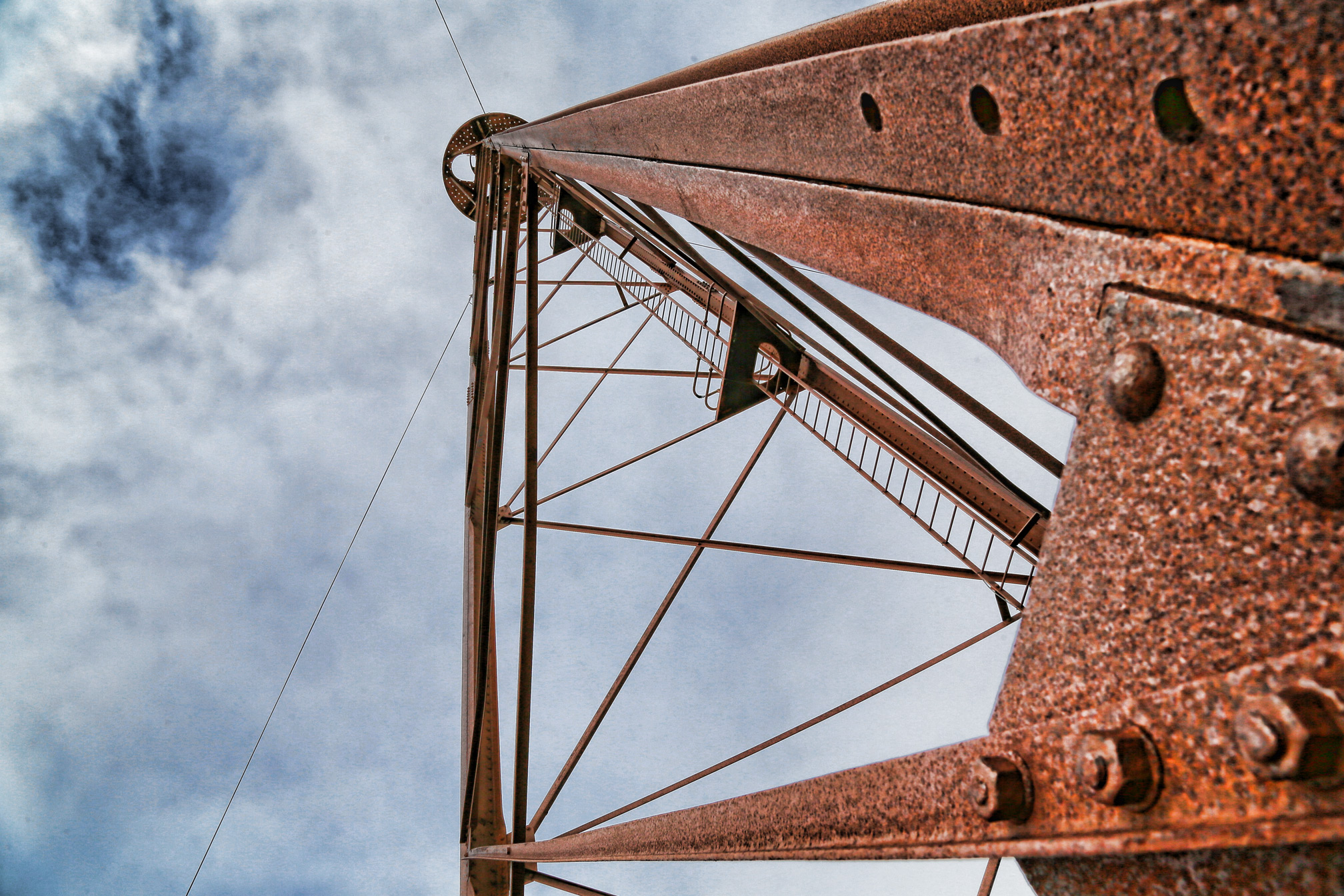 The mast at Ny Alesund where Roald Amundsen launched his balloon in 1926.