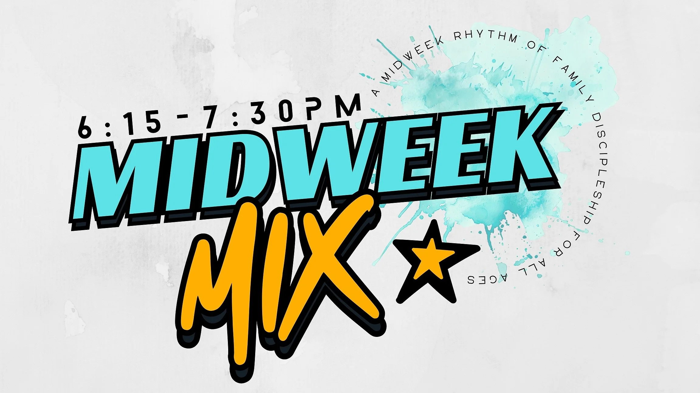We can&rsquo;t wait to see you tonight at 6:15-7:30 as we gather together for a time of food, fellowship, worship, and a brief time in the Word together!

Midweek Mix is an event for ALL AGES and different generations to come together around good foo