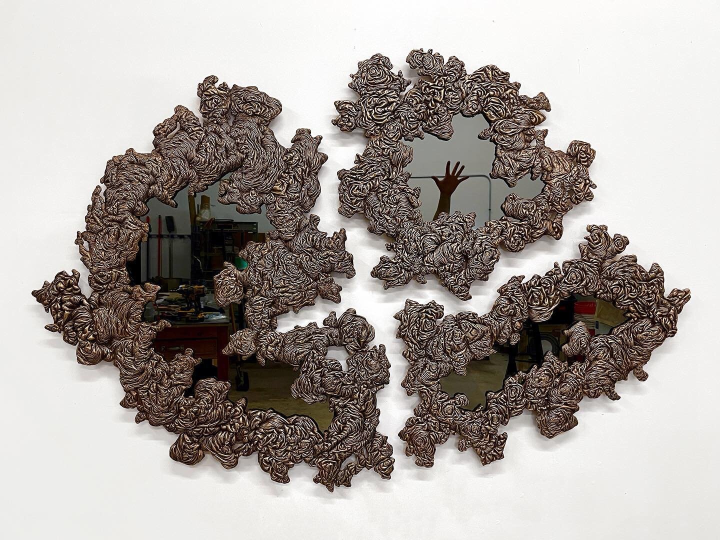 Unique ICB Freeform Mirror set commissioned earlier this year. #icecastbronze #icbfreeformmirror #commissions #unique #collectibledesign #castbronze