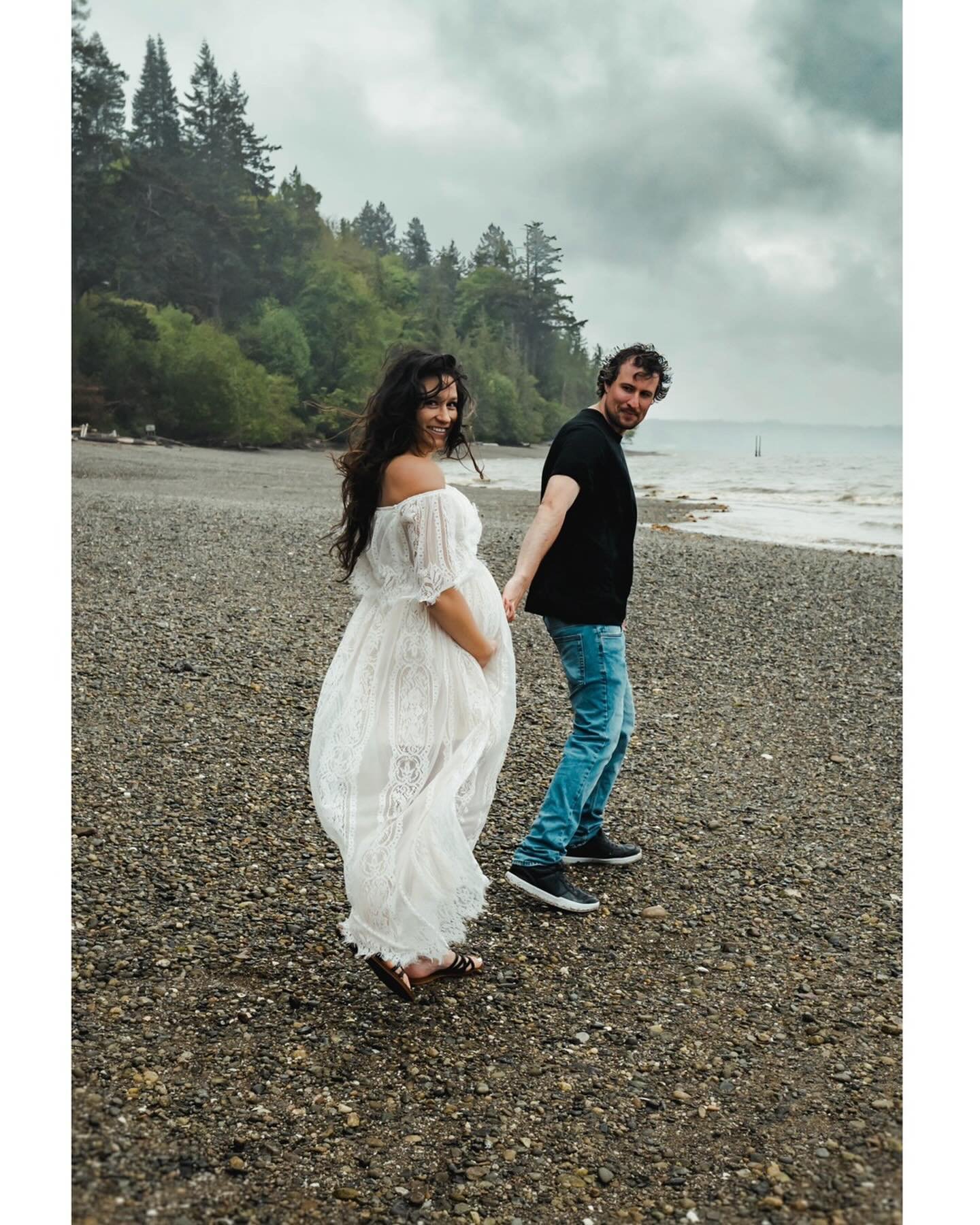 Last night we hiked down to the beach and were met with winds so strong you couldn&rsquo;t hold an umbrella! So cold you couldn&rsquo;t feel your fingers + ended with showers and dancing in the rain. (Swipe to the end to see that!)

But you know what