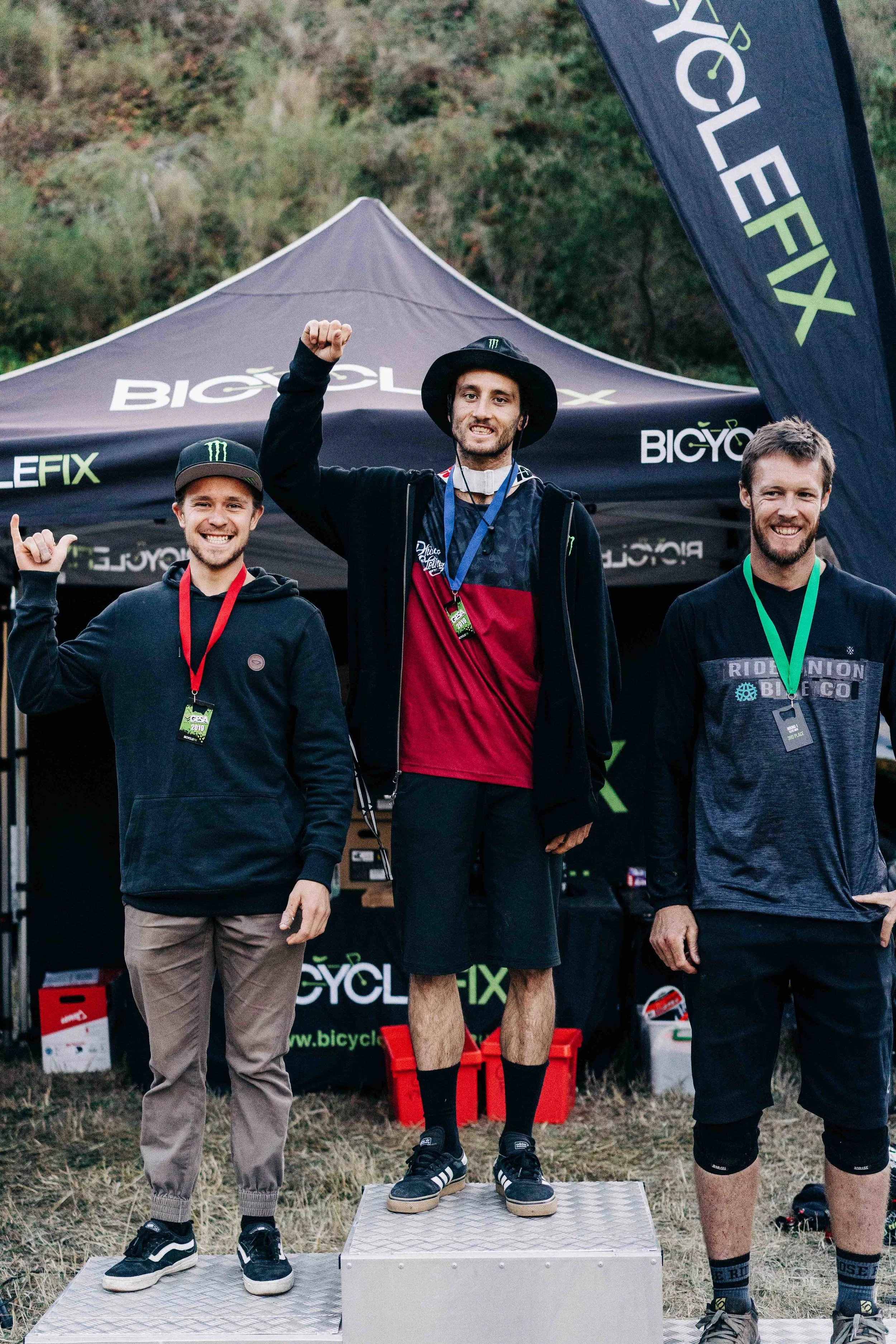 L to R: Troy Brosnan, Connor Fearon, Steve Gebert