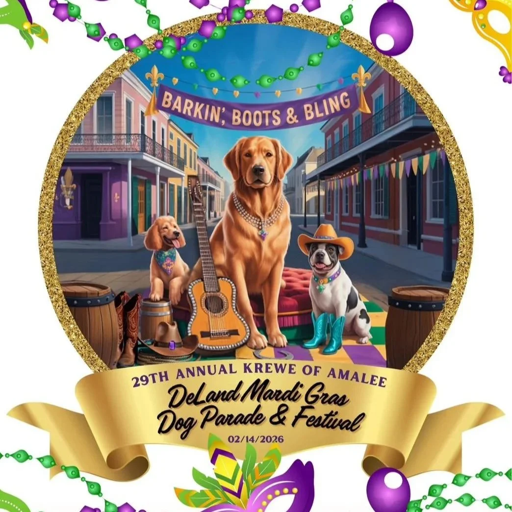 2026 Krewe of Amalee DeLand Mardi Gras Dog Parade &amp; Festival