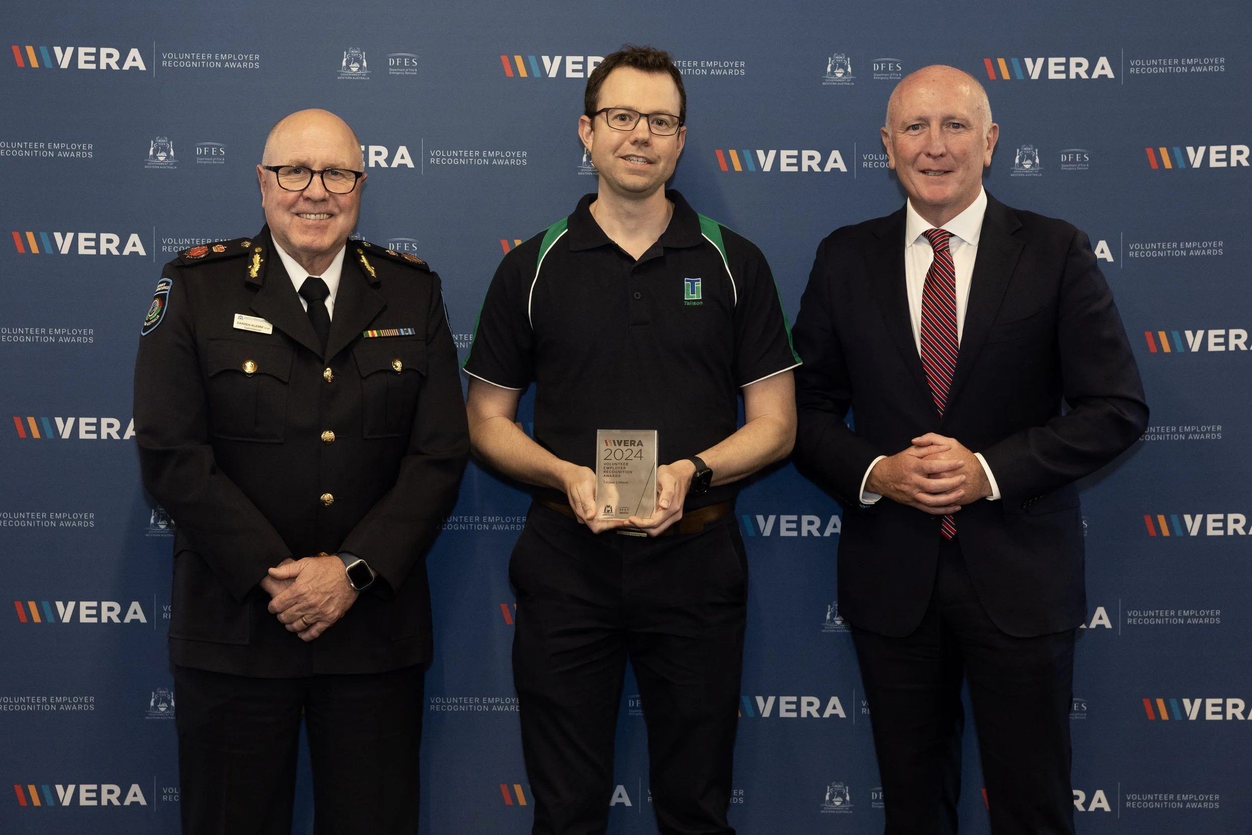 Talison receives DFES 2024 Volunteer Employer Recognition Award