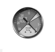 Vacuómetro para sistema de aceite hidráulico de 2" x ⅛" NPT