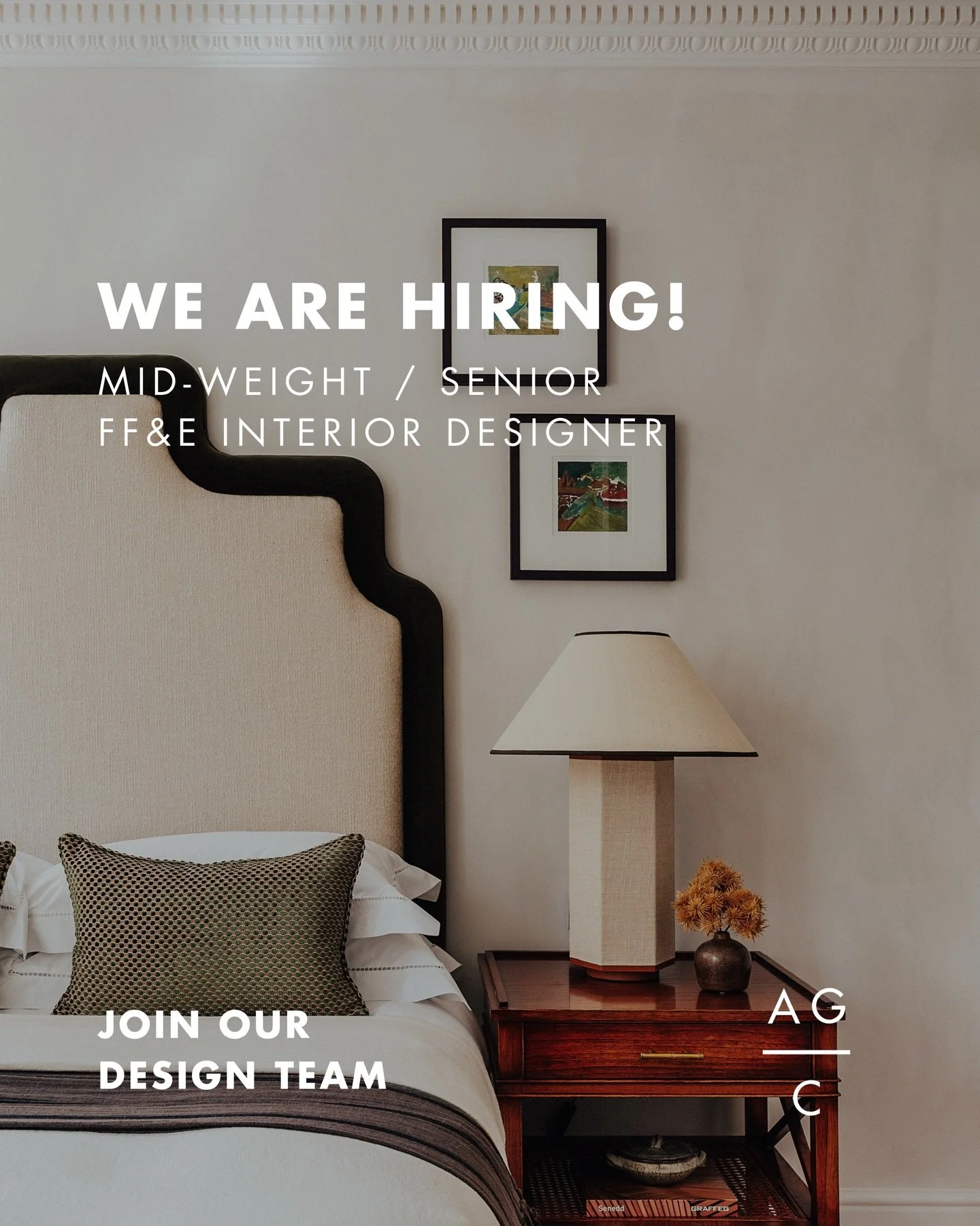 Join our fabulous design team at our Bloomsbury Studio 🤩

We&rsquo;re looking for a Mid-weight or Senior FF&amp;E Interior Designer to bring their design expertise to our team. 

Within this role you&rsquo;ll take the lead on delivering beautifully 