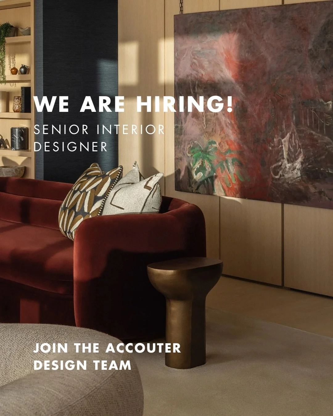 Join our fabulous design team at our Bloomsbury Studio 🤩

We&rsquo;re looking for a Senior Interior Designer to bring their design expertise to our team.&nbsp;

Within this role you&rsquo;ll take the lead on delivering beautifully crafted interiors 