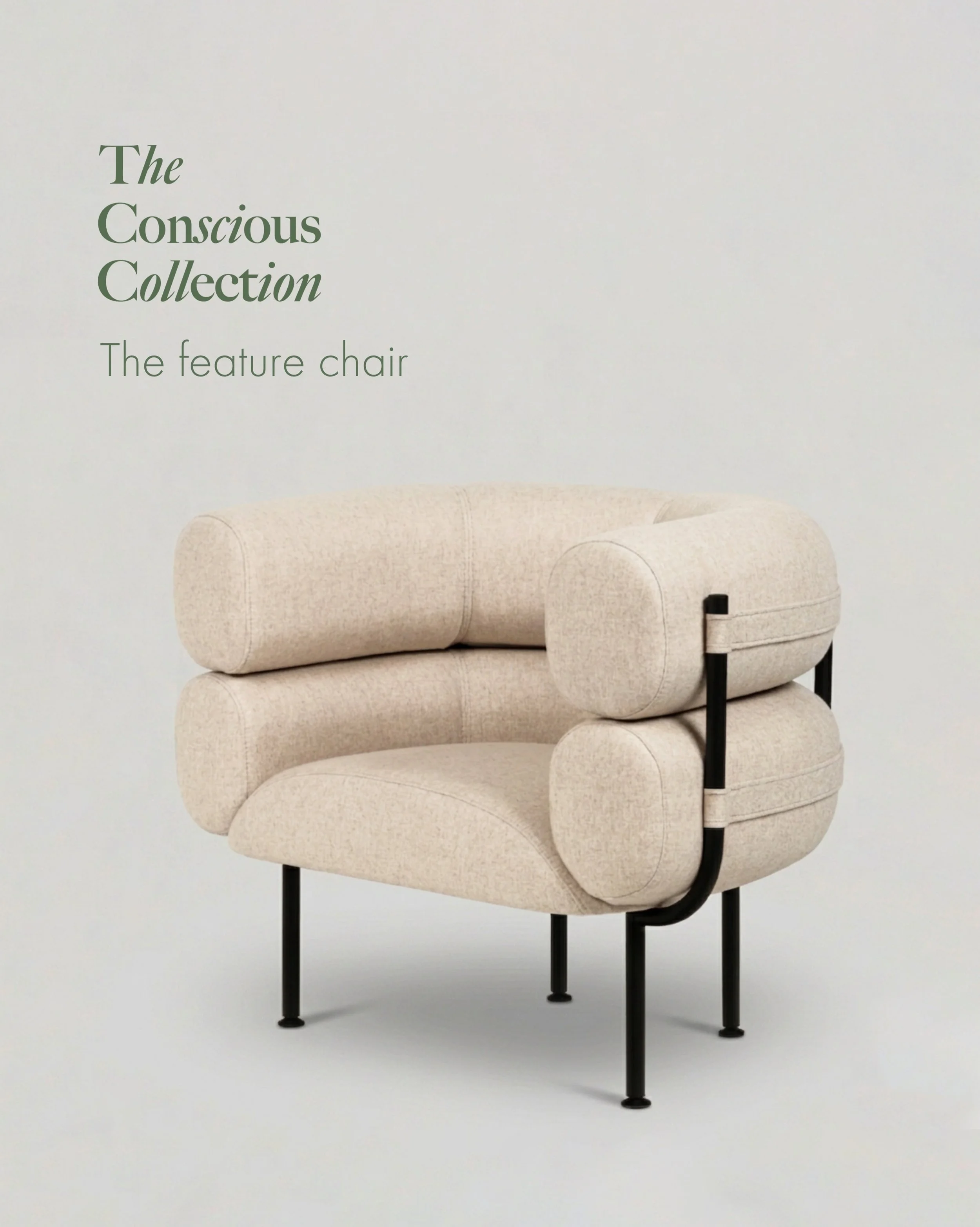 The feature chair. 

Manufactured entirely in the EU. 

Locally sourced materials. 

Highly resilient foam. 

Link in bio.