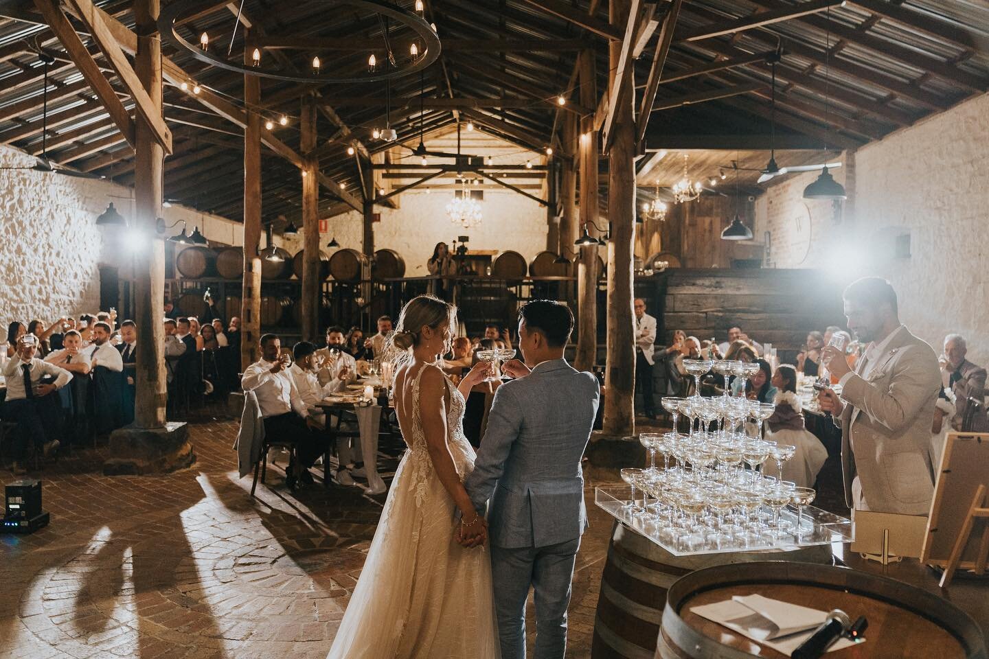 Towers take Speeches to another level and make for the perfect Toast to the newlyweds 🥂 ✨ We have limited availability for the remainder of the year so make sure you book well in advance to avoid missing out 🫶🏼 
Also how stunning is @warrawongesta