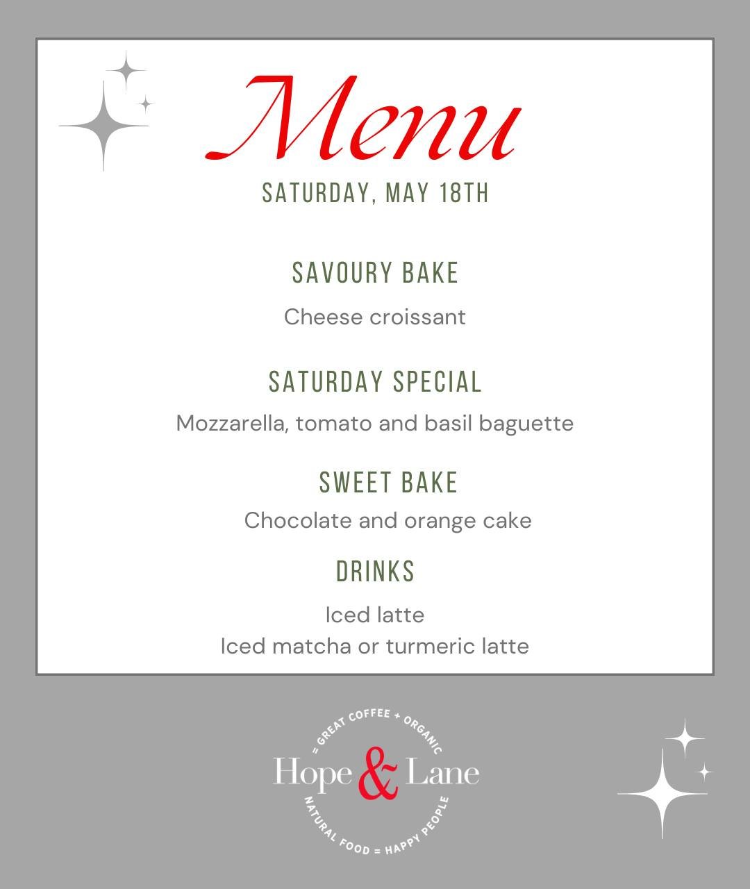 Get ready for a summer of specials! Check our menu for this Saturday (18th May). 

Yum 😋

#saturdaymenu #summerspecials #hopeandlane #dealhighstreet #dealtown #dealinkent #dealkent