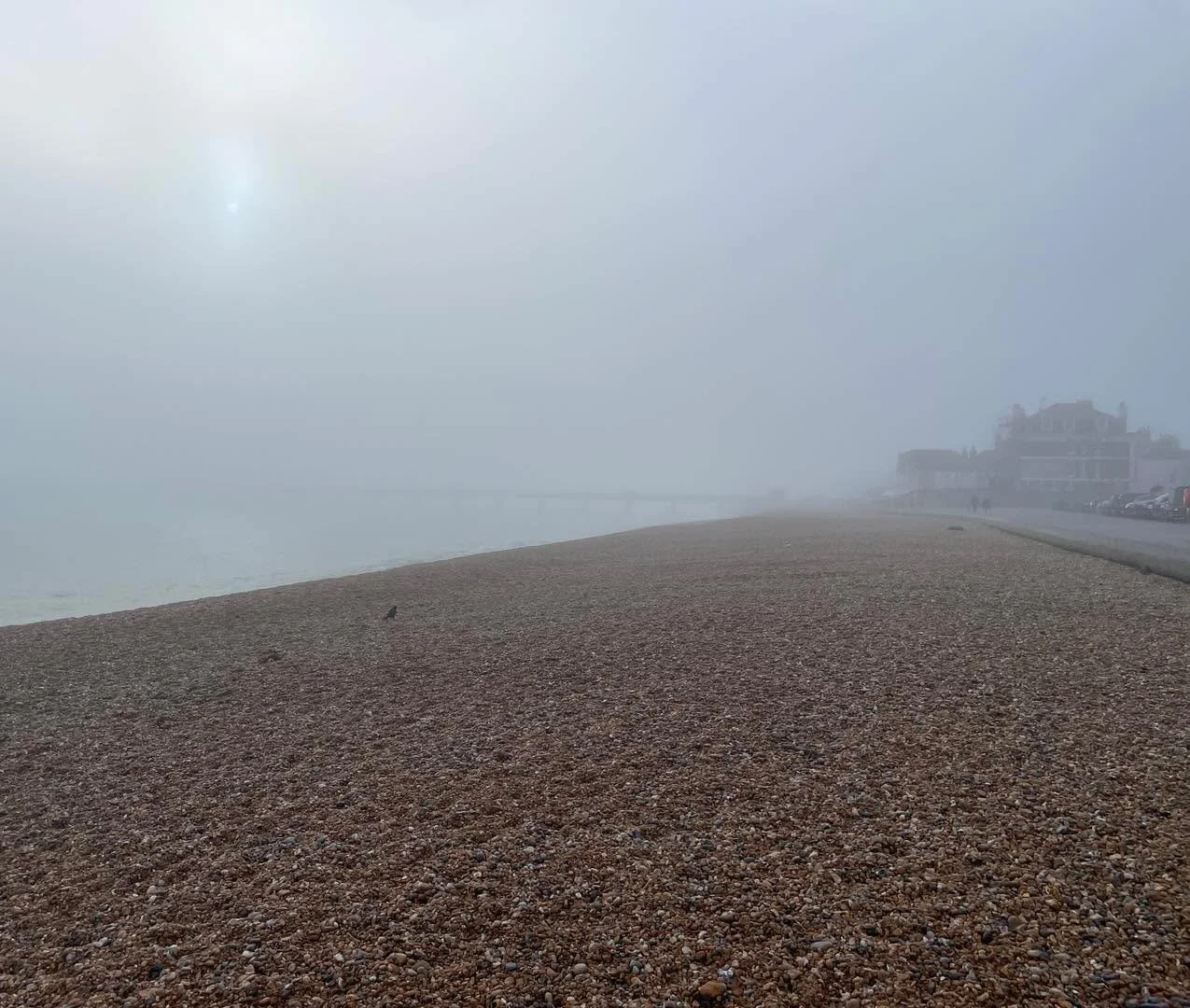 Pier. What pier? 

Very misty and mysterious today. And a touch chilly. Pop in and warm up over a delish coffee and cake.

And if you have a dog, they&rsquo;re welcome too. 

#dogfriendly #coffeetime #dealhighstreet #dealkent