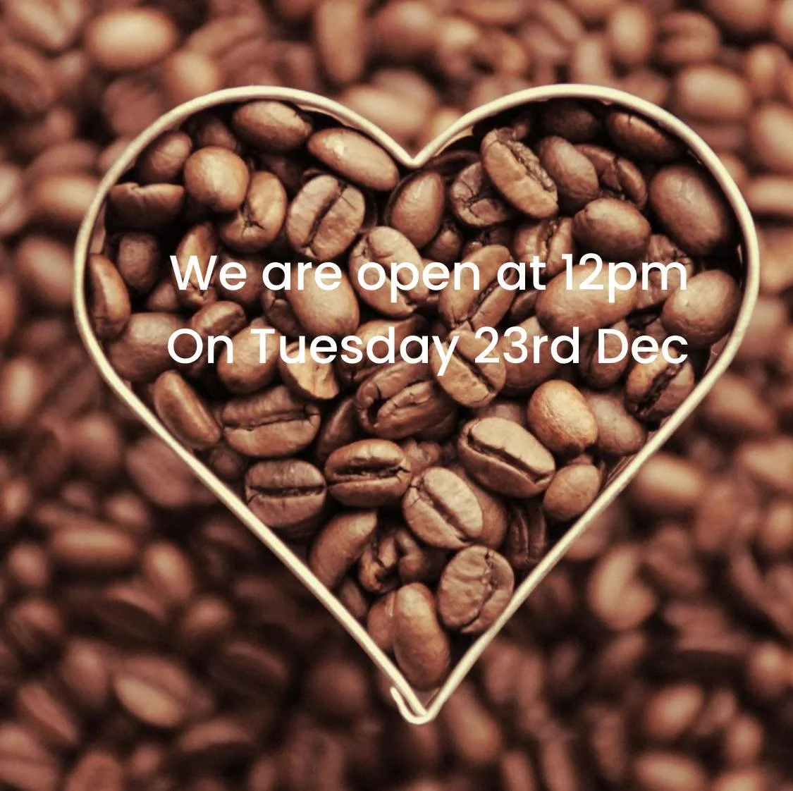 We&rsquo;re open 12-4 Tuesday 23rd December so we can have our front window mended.

See you then!