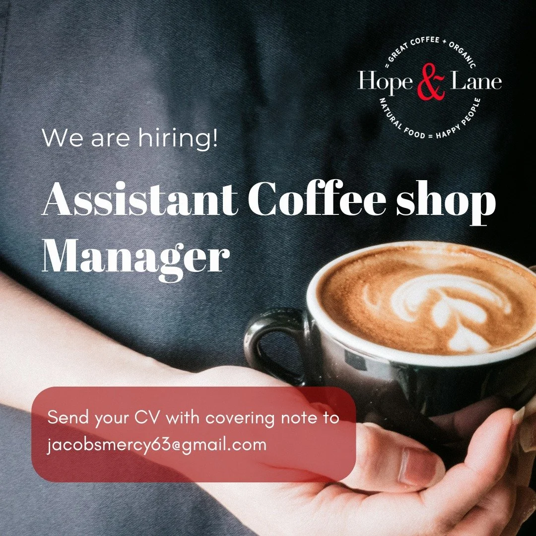 The search continues...could YOU be our Assistant Manager?

Hope &amp; Lane is an independent and locally-owned coffee shop on Deal's busy High Street, with a lovely mix of locals, regulars, visitors and holiday makers.

We are searching for our next