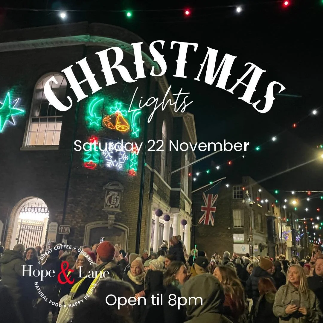 Christmas lights switch on is this Saturday, 22nd November and Hope &amp; Lane will be open til 8pm.

The fun starts at 5.30pm outside St George&rsquo;s with Christmas tunes from Richie Triangle, a visit from Father Christmas and a dance routine from