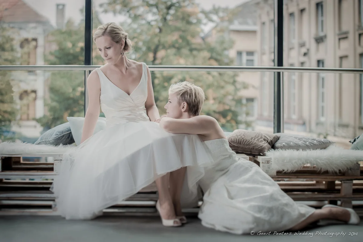 Grand cafe Lamot huwelijksfoto's | Mechelen, België fotograaf | An-Katrien en Lynn | 6 september 2014