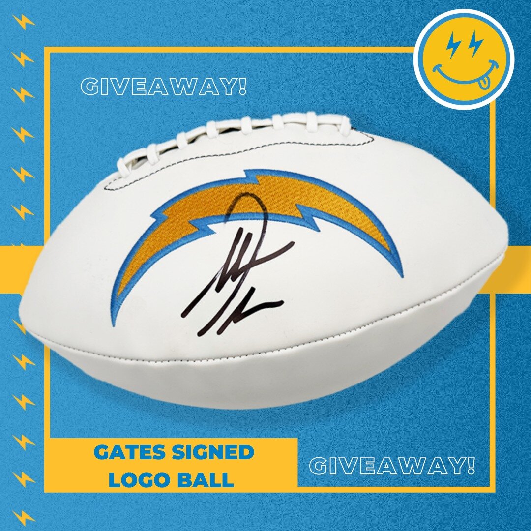 !️! ATTENTION CHARGERS FANS !!

⚡️Don't miss out on your chance to score big with this exclusive GATES ✍️ Logo Ball giveaway! ⚡️

🏈 Add a piece of Chargers history to your collection now! Enter through the CHARGERS⚡️ team mobile app ➡️ Bolts Bids ➡️