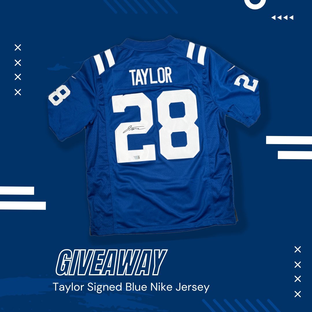 🔵🏈 Colts Nation, are you ready to win big?

 🎉 Don't miss out on your chance to snag an exclusive Taylor Signed Blue Nike Jersey! This prized possession could be yours to cherish forever. Enter now through the Colts Team App ➡️ Colts Bids ➡️ Givea