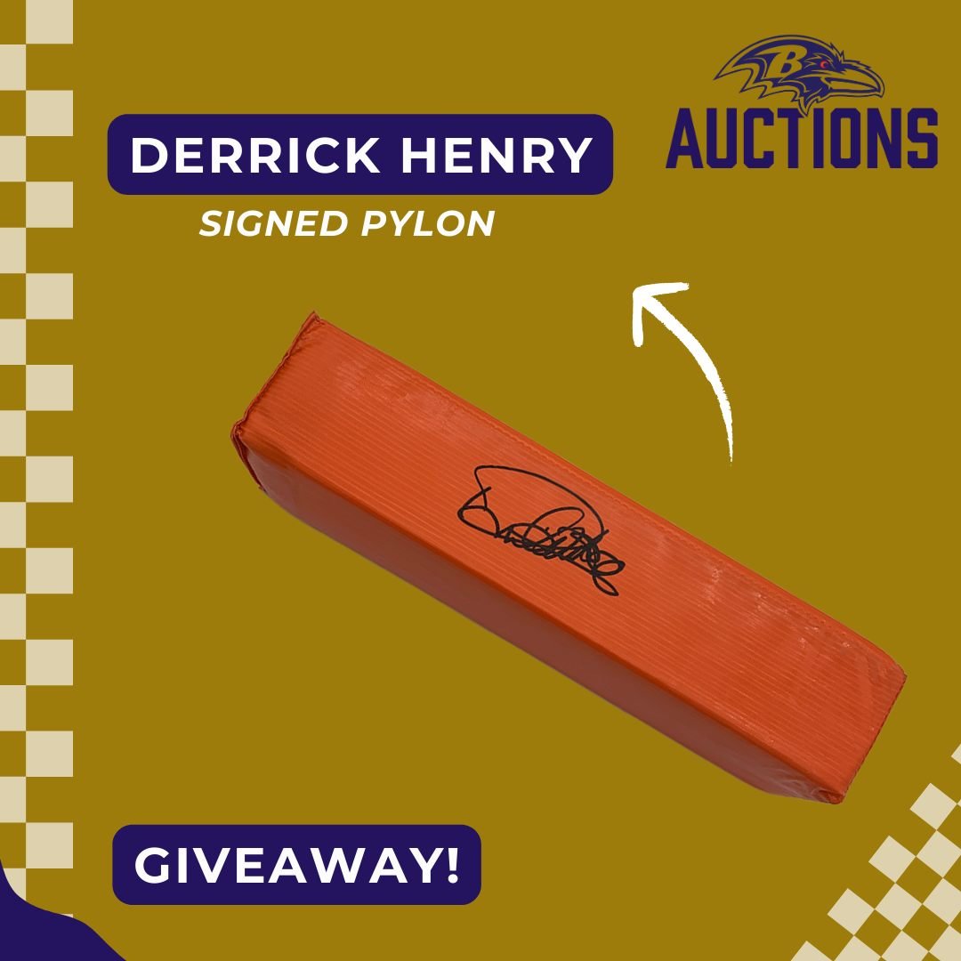 🖤🦅 Attention Ravens Fans! 🦅🖤

🏈 Get ready to seize your chance at owning this exclusive DERRICK HENRY ✍️ Pylon! The moment you've been waiting for is here, and victory is just a click away!

📱 Head over to the Ravens Team App ➡️ The Flock ➡️ Ra