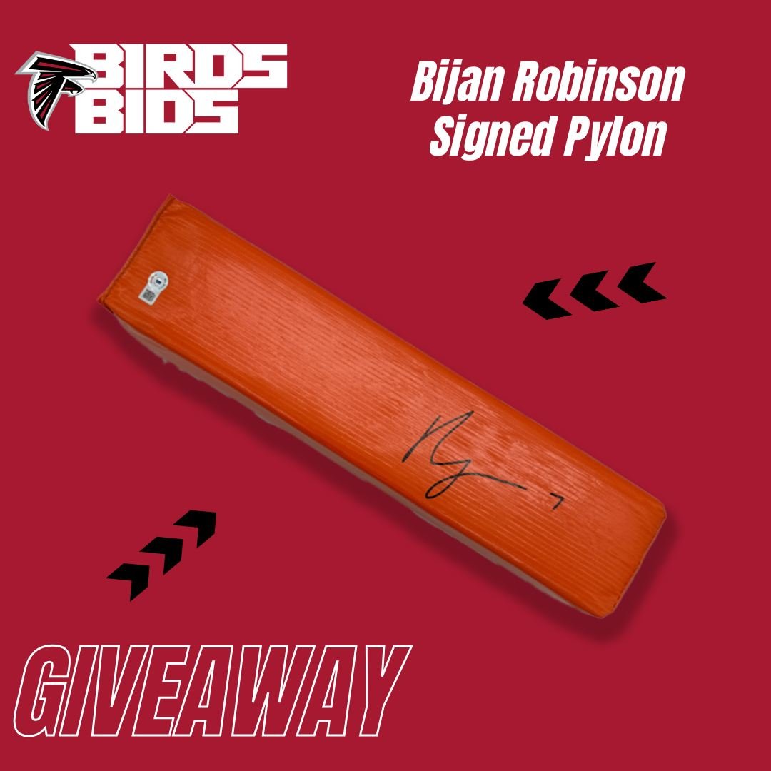 🔥 Calling all Falcons Fanatics! 🌟 Your time to rise and shine has arrived! Don't let this electrifying moment pass you by without seizing your chance to claim victory with our Bijan Robinson Signed Pylon giveaway! 🎉

📲 Take action NOW through the