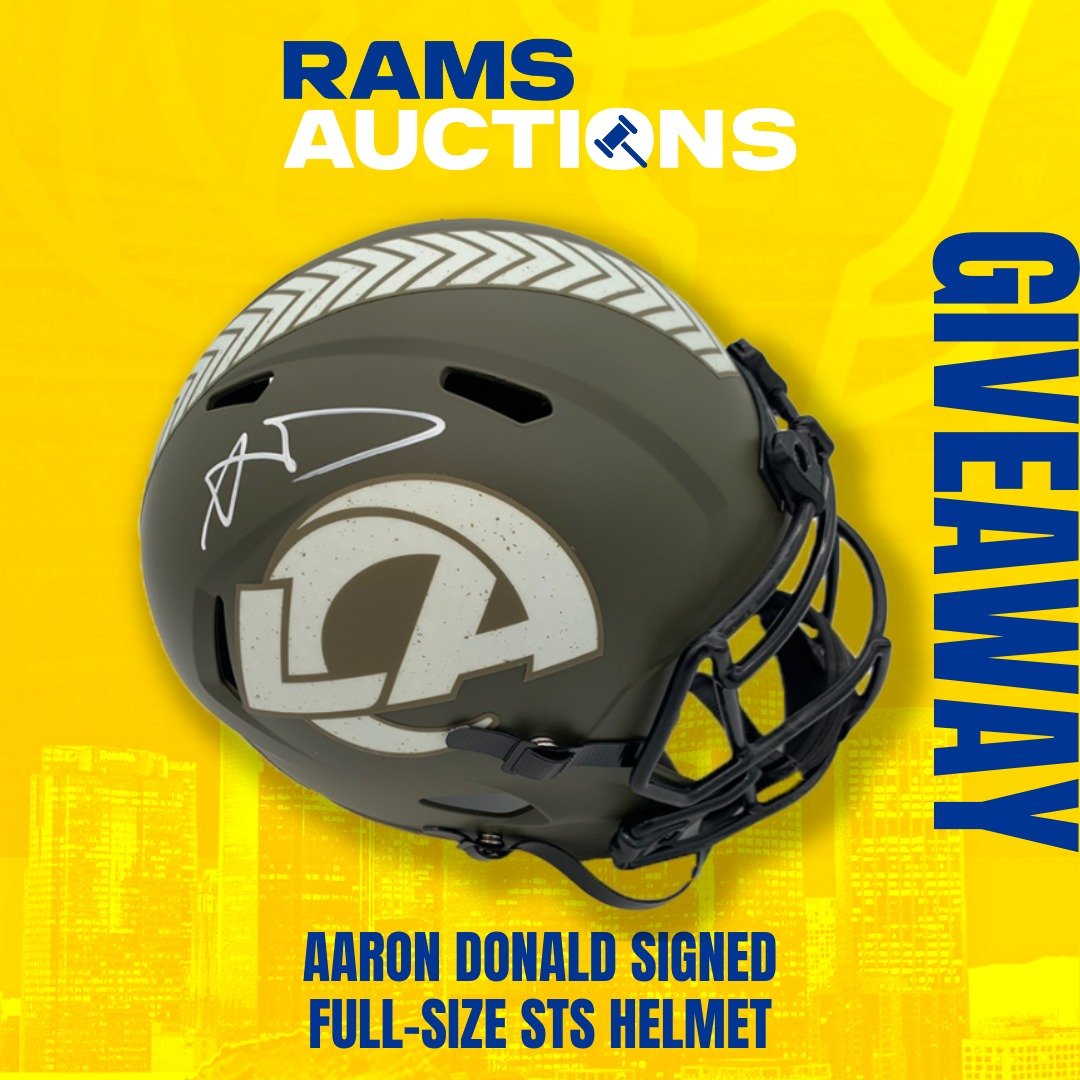 🔥 Attention Rams Nation! 🐏

🏈 Get ready to seize the spotlight as we unveil your chance to win the ultimate prize: an exclusive Aaron Donald Full-Size STS Helmet! 🎉 Don't miss this electrifying opportunity!

🏆 This is your moment to own a piece 
