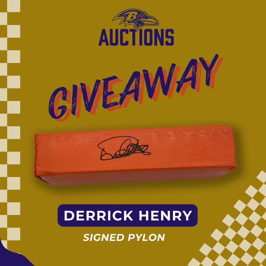 🖤🦅 Ravens Nation, listen up! 🦅🖤

🏈 Your chance to snag the exclusive DERRICK HENRY ✍️ Pylon is here! Don't let this golden opportunity pass you by!

📱 Head over to the Ravens Team App ➡️ The Flock ➡️ Ravens Auctions ➡️ Giveaways, or visit balti