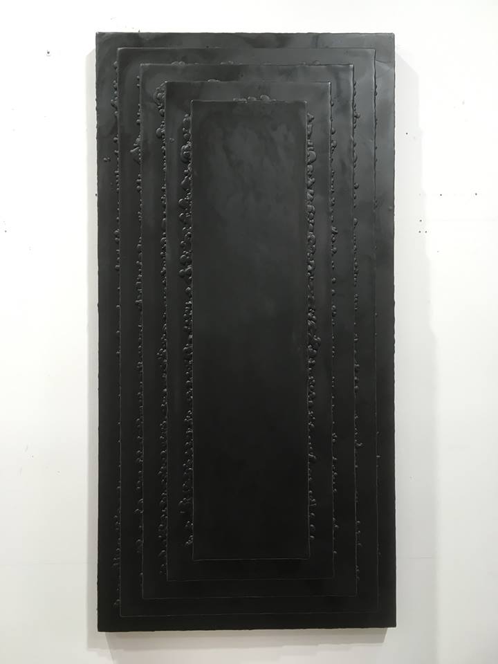  Untitled, 2016 encaustic on wood, 48 x 24 x 10 in. 