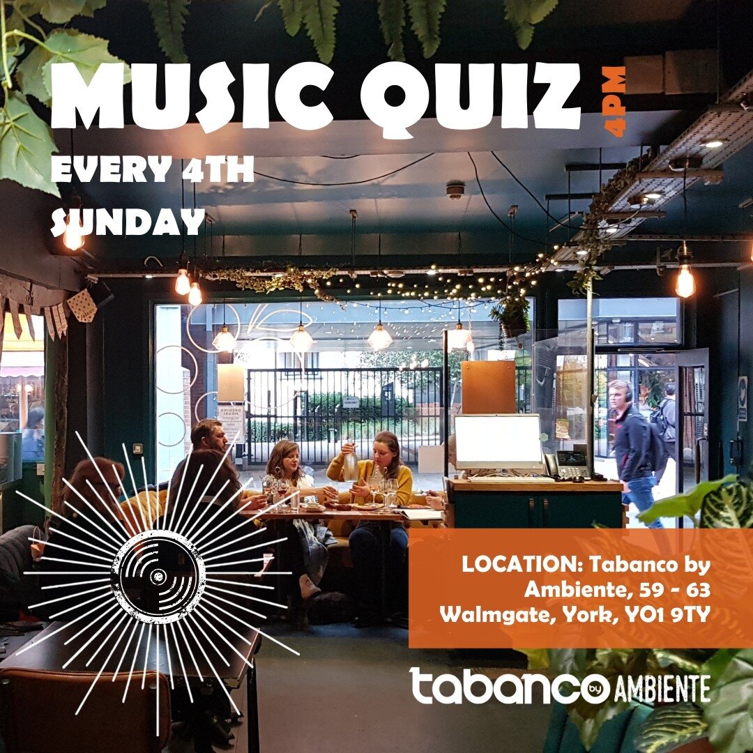 Last music quiz of the year 👀

We can't believe it is December already... Why not kickstart your festivities with our music quiz this Sunday! 

You don't wanna miss out!
🕺🕺🕺

#yorkchristmas #yorkthingstodo #yorkevents #yorkuk #yorklife #indieyork