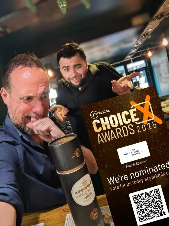 The look of two men who really want that trophy 😂🥂
@theyorkmix Choice Awards are tomorrow and we're up for Best Restaurant! 
Today is the LAST DAY to vote, so make Jim & Mihail's day and vote for us now THROUGH THE LINK IN OUR BIO
@indieyork
