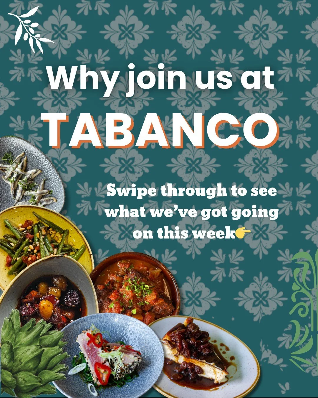 Alongside our amazing menu and delicious drinks, we've got a few other things on this week!

Swipe through to see what's happening at Tabanco this week 🍷👉
