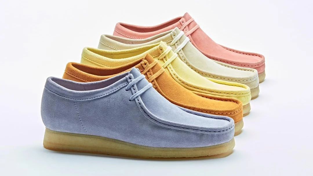 wallabee coral suede