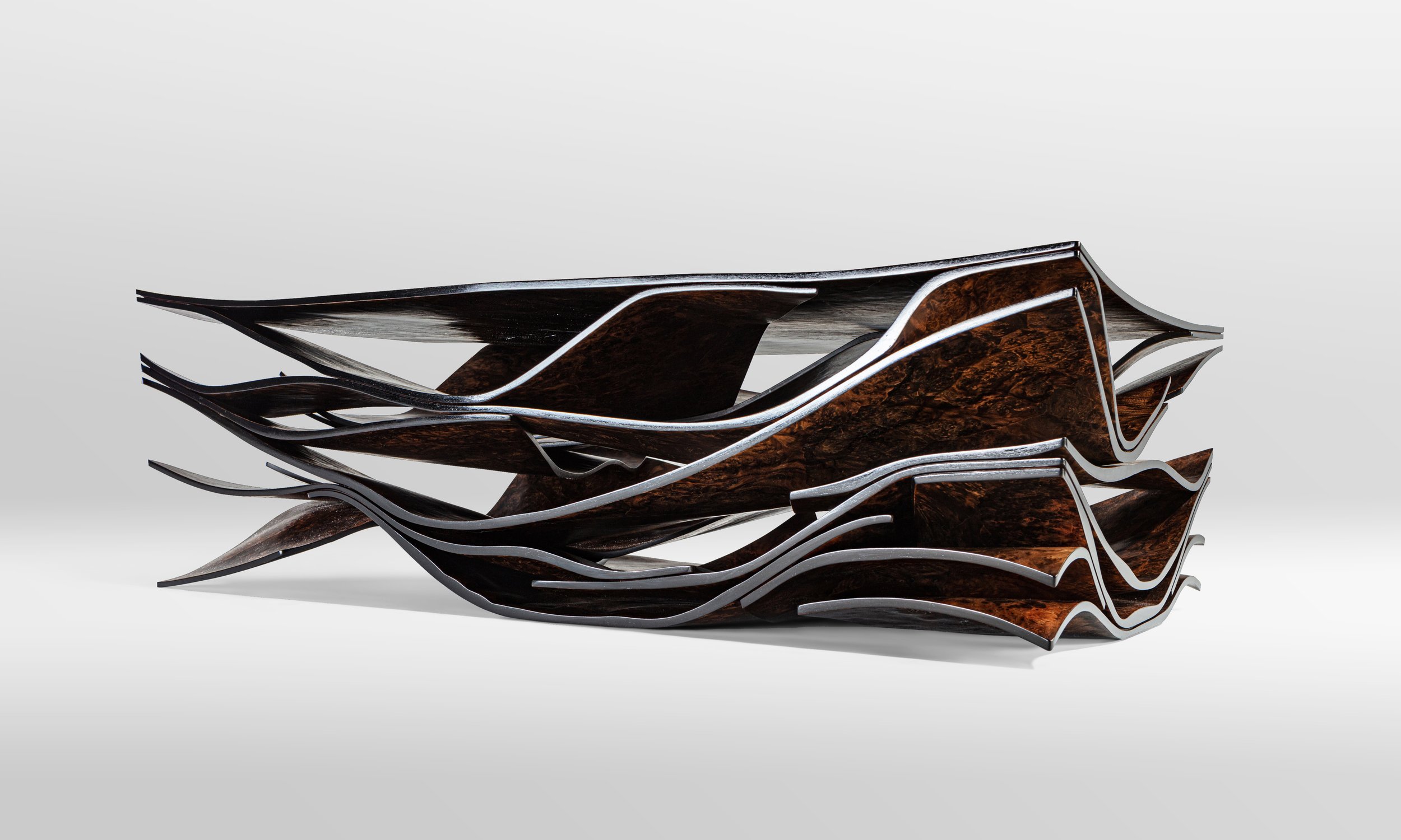 Ian Milnes - Mille-Feuille - Sculptural Walnut Coffee Table