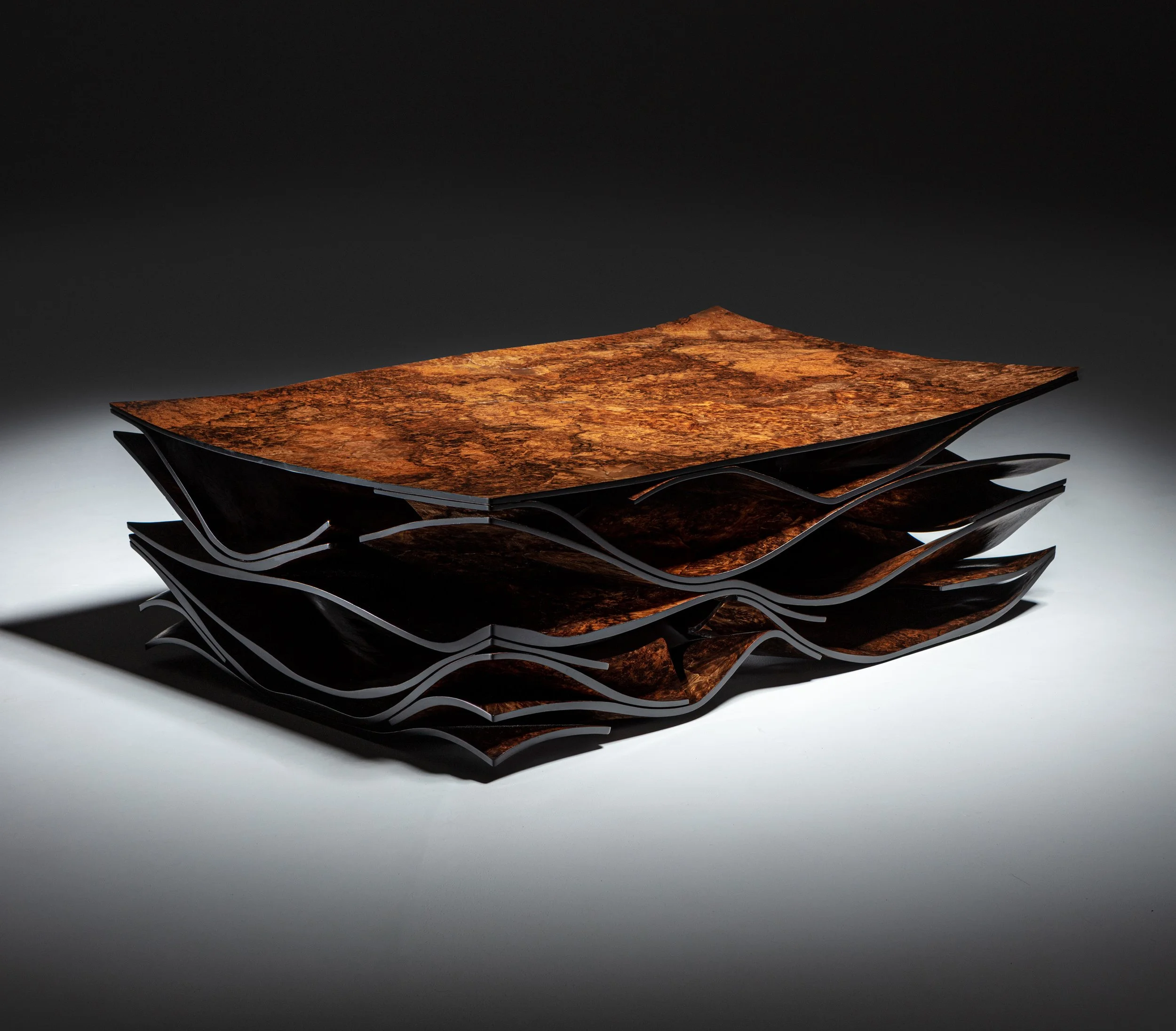 Ian Milnes - Mille-Feuille - Sculptural Walnut Coffee Table