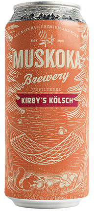 GOLD WINNER Brand Name: Kirby's Kolsch Brand Owner: Muskoka Brewery Entering Company: Muskoka Brewery Brand/Graphic Designer: 123West Structural Designer: Ball Packaging Pre-press/Printer: Ball Packaging