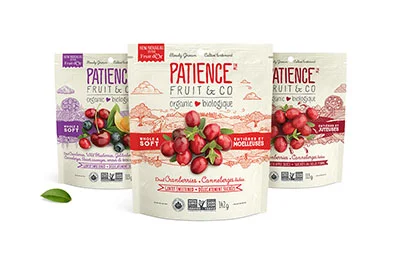 GOLD WINNER Brand Name: Patience Fruit & Co. Brand Owner: Fruit d'Or Entering Company: Bo Branding & Design Agency Ltd. Brand/Graphic Designer: Bo Branding & Design Agency Ltd. Pre-press/Printer: Maslina Packaging Inc. and Color Ad Packaging Ltd.