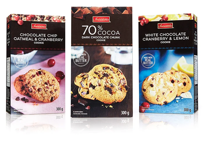 SILVER WINNER Brand Name: Irresistibles Cookies Brand Owner: Metro Entering Company: St. Joseph Communications Brand/Graphic Designer: St. Joseph Communications Pre-press/Printer: Pre-press: SGS / Printer: WestRock