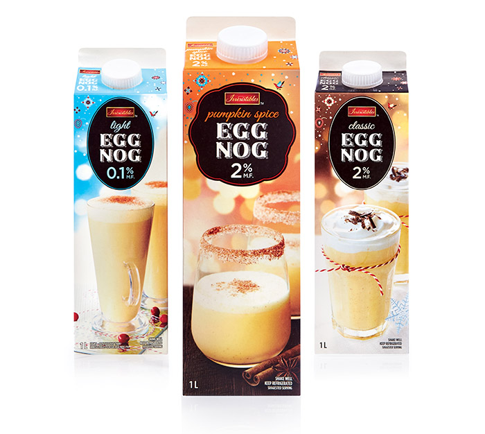 SILVER WINNER Brand Name: Irresistibles Egg Nog Brand Owner: Metro Entering Company: St. Joseph Communications Brand/Graphic Designer: St. Joseph Communications Pre-press/Printer: Pre-press: SGS / Printer: Elopak