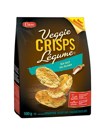 SILVER WINNER Brand Name: Veggie Crisps and Veggie Multigrain Popped Crisp Snack Foods Brand Owner: Dare Foods Limited Entering Company: Ampac, a division of ProAmpac Brand/Graphic Designer: Marovino Visual Strategy Structural Designer: Ampac, a division of ProAmpac Pre-press/Printer: Schawk and Ampac, a division of ProAmpac (Pre-Press)/Ampac, a division of ProAmpac (Printer)