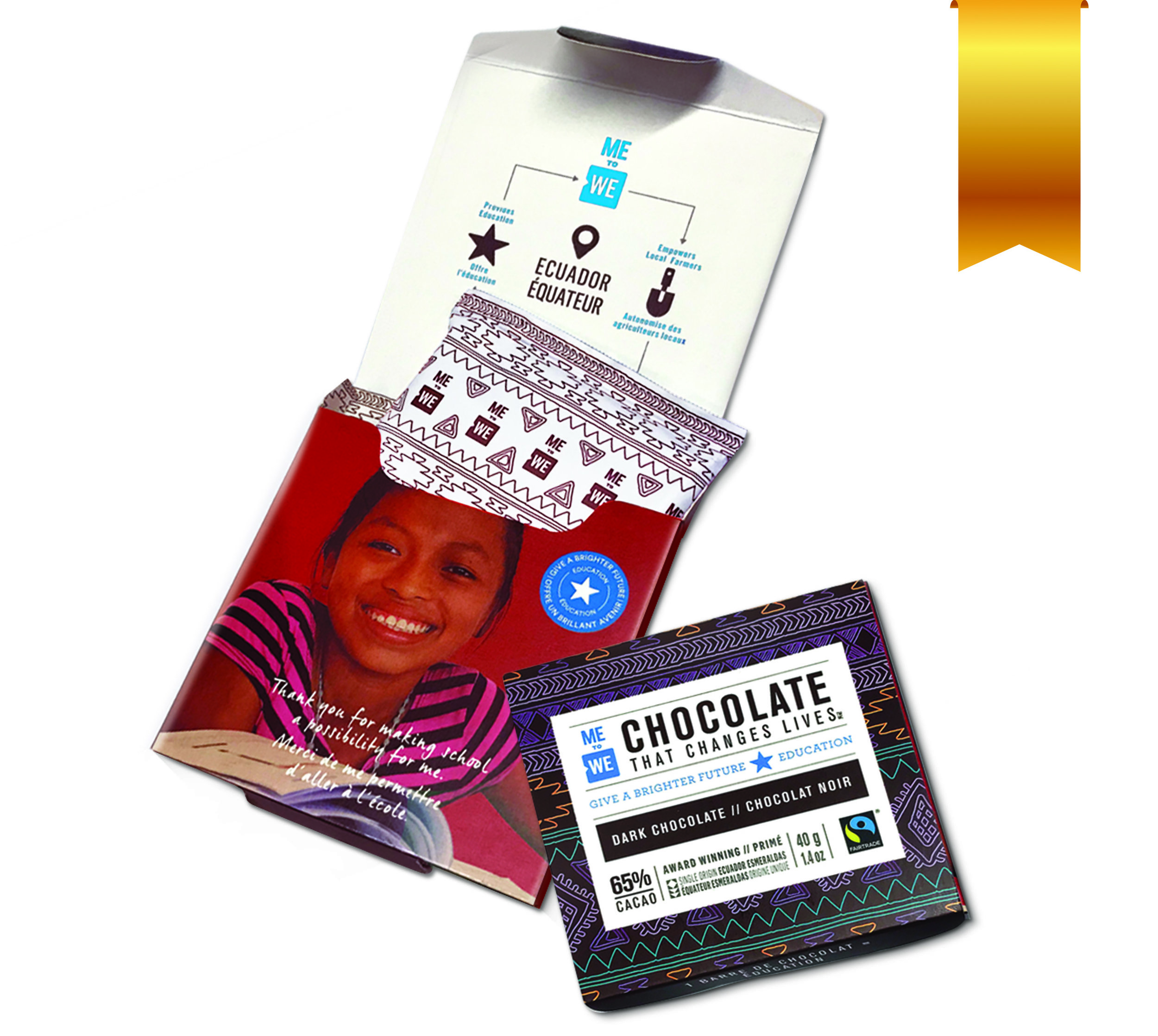 Brand Name: Me to We Chocolate Brand Owner: Me to We Entering Company: Invok Brands Brand Agency/Graphic Designer: Invok Brands
