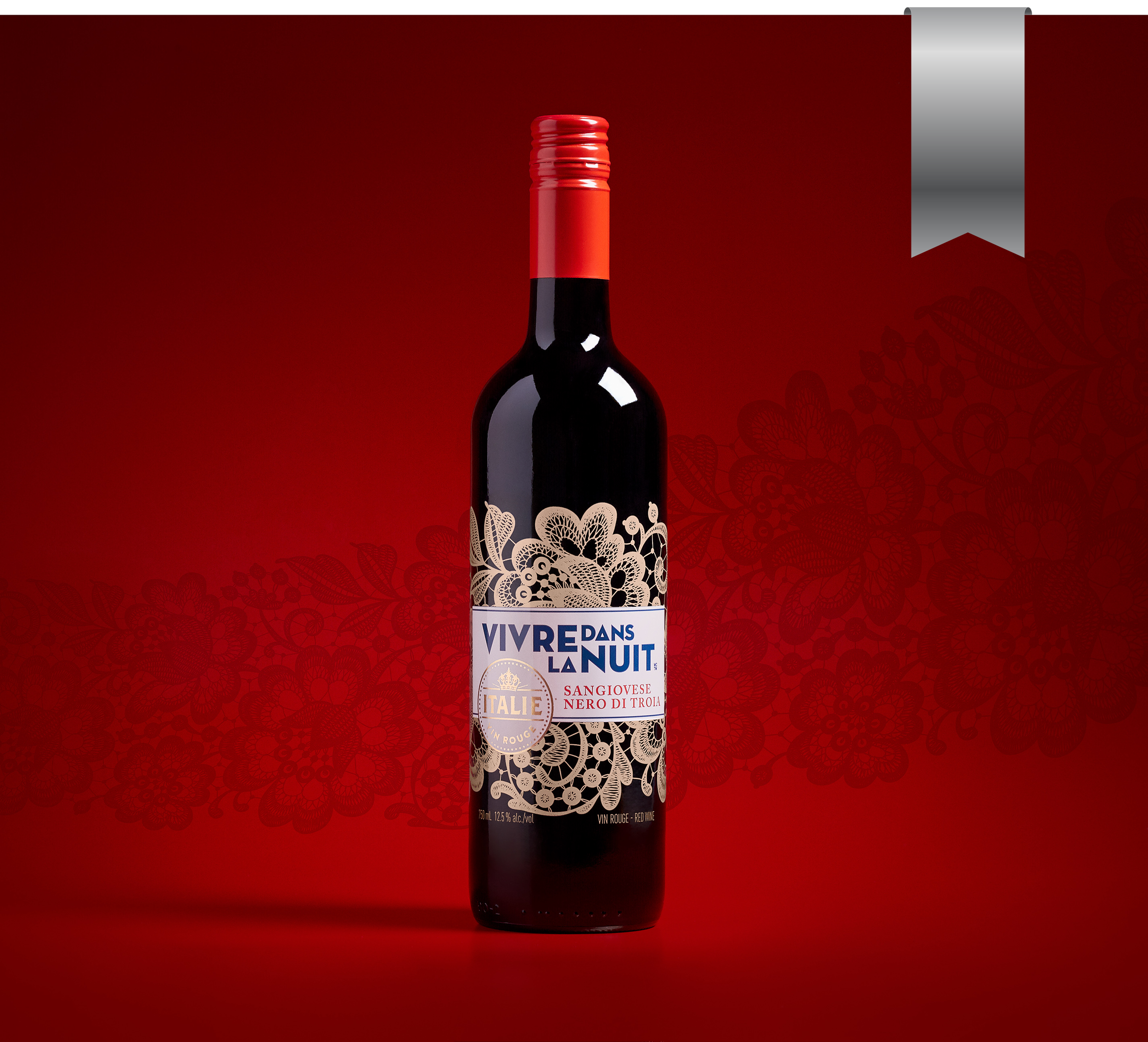 Brand Name: Vivre dans la Nuit Brand Owner: Vins Arista Entering Company: Pigeon Brands Brand Agency/Graphic Designer: Pigeon Brands Package Converter/Printer/Raw Materials: Papier & Passions