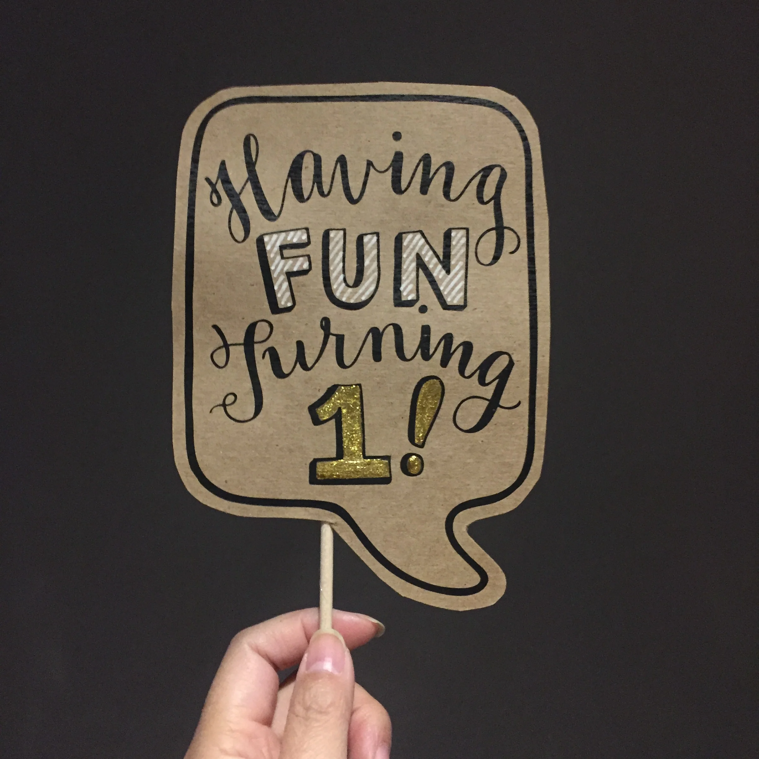 Having FUN Turning 1! - 1st Birthday Posecards™®